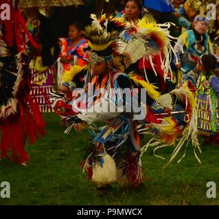 American Indian Festival Pow wow dancer Stock Photo