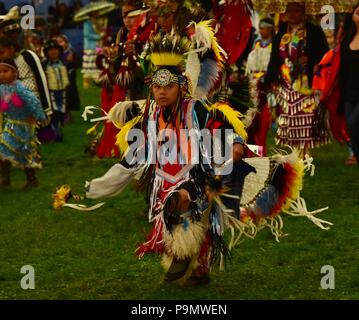 American Indian Festival Pow wow dancer Stock Photo