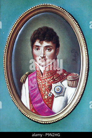 JÃ©rÃ´me-NapolÃ©on Bonaparte, born Girolamo Buonaparte, 15 November 1784 â€“ 24 June 1860, was the youngest brother of Napoleon I and reigned as Jerome I, formally Hieronymus Napoleon in German, King of Westphalia, between 1807 and 1813. From 1816 onward, he bore the title of Prince of Montfort, digital improved reproduction of an original print from the year 1900 Stock Photo