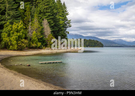 Bahia Mansa Bay at Nahuel Huapi Lake - Villa La Angostura, Patagonia, Argentina Stock Photo