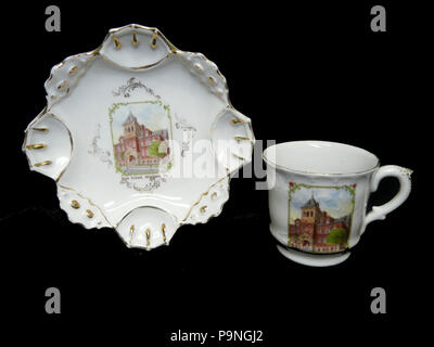 26 1905 - Allentown High School Cup and Saucer - Allentown PA Stock Photo