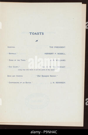 179 BANQUET (held by) NATIONAL HARDWARE ASSOCIATION (at) &quot;HOTEL IROQUOIS, BUFFALO, NY&quot; (HOTEL) (NYPL Hades-271068-4000004417) Stock Photo