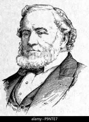 . Portrait drawing of United States religious leader Brigham Young . published 1889 145 Appletons' Young Brigham Stock Photo