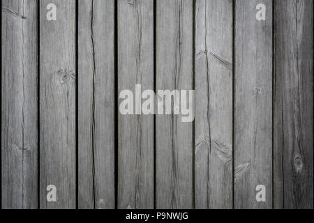 Old grey textured wooden planks background (high details). Stock Photo