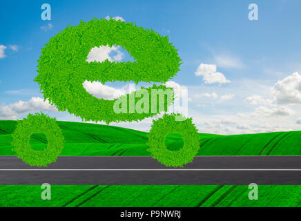 electric, eco-friendly car logo  i, letter E logo Stock Photo