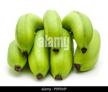 Plantain cluster isolated on white background Stock Photo