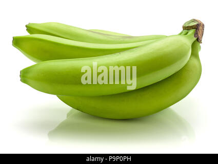 Plantain cluster isolated on white background Stock Photo