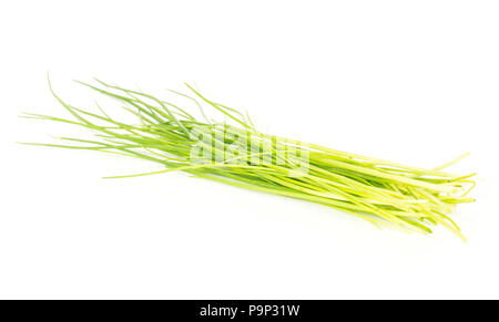 Fresh chives bunch isolated on white background Stock Photo