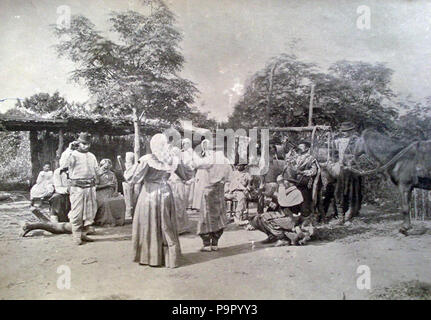 148 Archivo General de la Nación Argentina 1850 aprox Guitarreada y baile Stock Photo