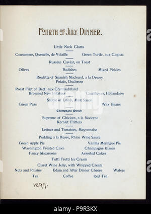667 FOURTH OF JULY DINNER (held by) LOGAN HOUSE (at) &quot;ALTOONA,PA&quot; (HOTEL;) (NYPL Hades-271725-4000006294) Stock Photo