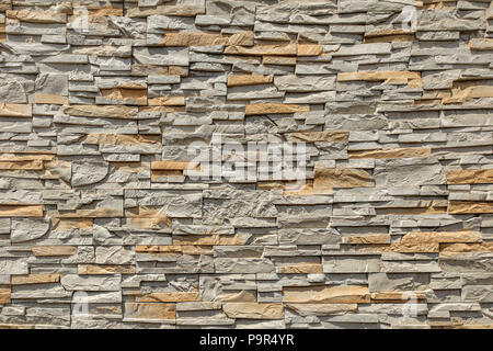 Rectangular stone wall tile texture. Stock Photo