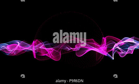 Dancing Particle abstract Background, glowing particles Dust pattern, colorful smoke, colorful dust, dust background. Stock Photo