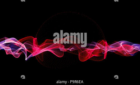 Dancing Particle abstract Background, glowing particles Dust pattern, colorful smoke, colorful dust, dust background. Stock Photo