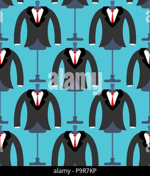 Mannequin tailor pattern seamless. Jacket fitting. Vector illustration. Stock Vector