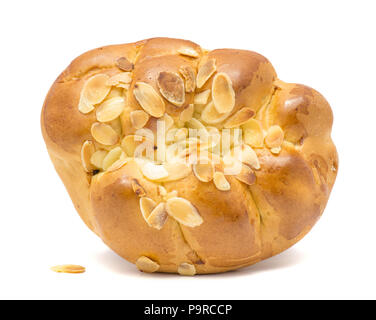 Braided bread isolated on white background Stock Photo