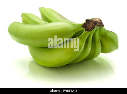 Plantain cluster isolated on white background Stock Photo