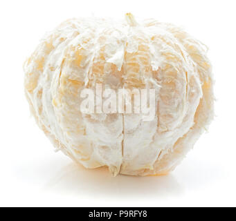 One peel pamelo isolated on white background Stock Photo