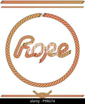 Circle Rope Frame. Vector Illustration Stock Vector