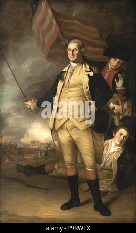 300 Charles Willson Peale - George Washington at the Battle of Princeton - Stock Photo