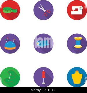 Atelie set icons in flat style. Big collection of atelie vector symbol stock Stock Vector