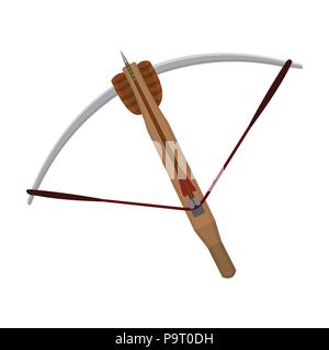 Crossbow icon cartoon. Single weapon icon from the big ammunitio, arms cartoon. Stock Vector