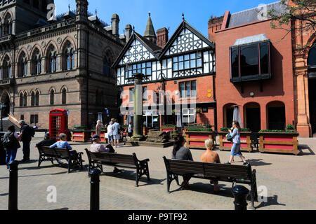 Architectural building styles, Northgate Street, Chester City, Cheshire, England. Stock Photo