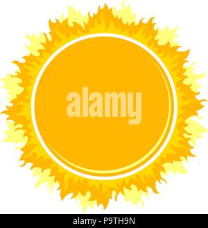 Burning round frame Stock Vector