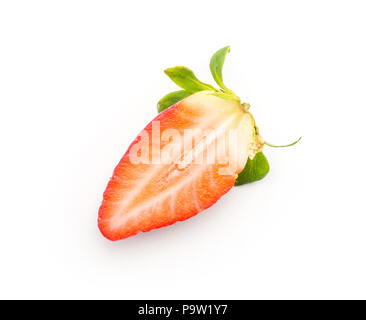 Cross section of a strawberry isolated on white Stock Photo - Alamy