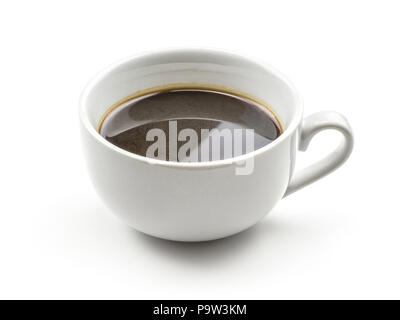 One cup of coffee without milk isolated on white background breakfast time Stock Photo