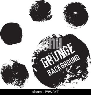 Grunge circle backgrounds. Useful for banners, logos, icons, labels and badges Stock Vector