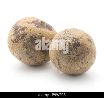 Beetroot (raw red beet) bulbs isolated on white background two bulbs Stock Photo