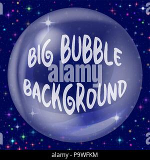Background, Bubble on Blue Stock Vector