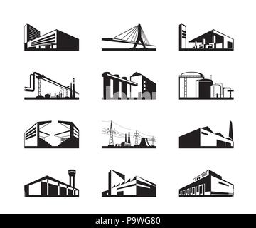 Industrial vector illustration of a petrol, oil, or water tank isolated ...