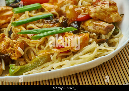Chicken Chowmein authentic Chinese stir-fry Stock Photo