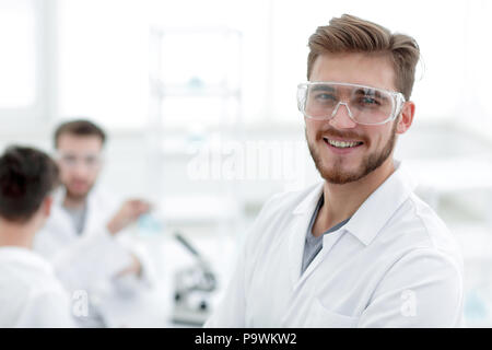 closeup.successful scientist on a light background Stock Photo