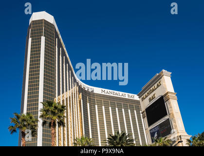Famous Mandalay Bay Hotel & Casino, Las Vegas, Nevada, USA Stock Photo