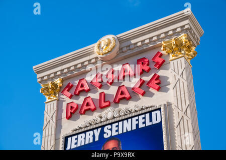 Caesars Palace logo and sign, Las Vegas, Nevada, USA Stock Photo