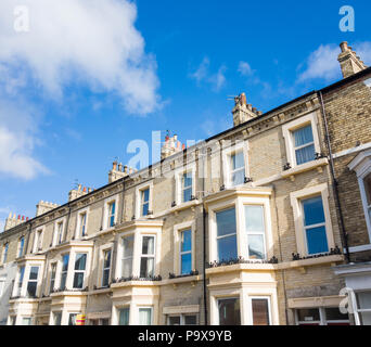 Victorian terraced houses in Saltburn by the sea, North Yorkshire, England. UK Stock Photo