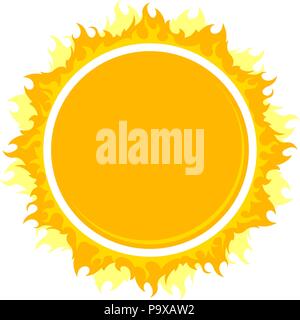 Burning round frame Stock Vector