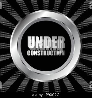 under construction abstract vector illustration with special metallic design Stock Vector