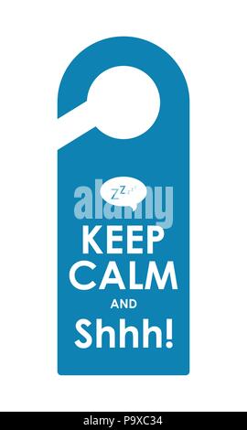 special hotel door knob design, vector, eps10, keep calm label for tourism industry Stock Vector