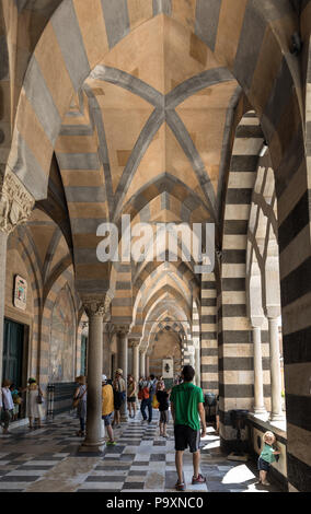 Amalfi, Italy - June 13, 2017: The cathedral of the St  Andrew in Amalfi. Italy Stock Photo