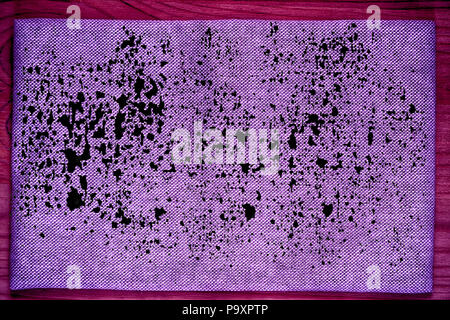 Ultra purple Linen fabric surface for mock-up or designer use, book cover sample swatch. Stock Photo