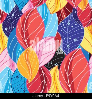 Autumn multicolored pattern Stock Vector