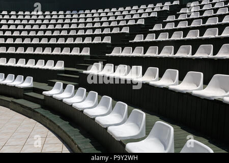 Grandstands of a modern outdoor amphitheater for entertainment Stock Photo