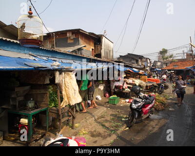 Life in Pasar Ikan and Muara Karang, a historic Jakarta fish market. Travel in Jakarta, the Capital of Indonesia. 4th October, 2012 Stock Photo