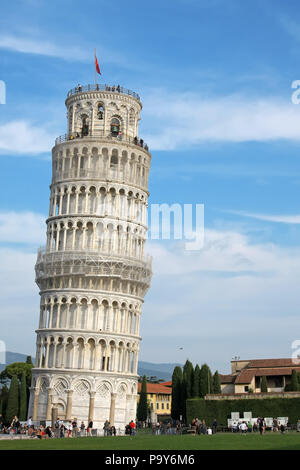 PISA, ITALY - OCTOBER 31, 2009: Cathedral and Tower of Pisa in Miracoli square - Italy Stock Photo