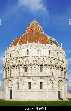 PISA, ITALY - OCTOBER 31, 2009: Baptister of Pisa in Miracoli square - Italy Stock Photo