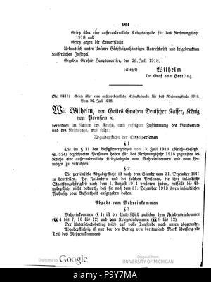 483 Deutsches Reichsgesetzblatt 1918 101 0964 Stock Photo