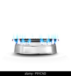 Gas stove isolated on white background. Vector. Stock Vector